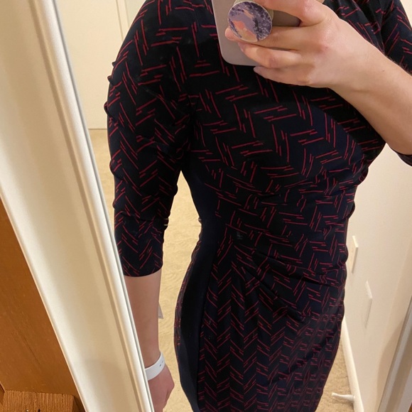 NWT Ralph Lauren Long Sleeve Navy and Red Dress 2P - Picture 4 of 13
